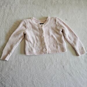 Baby Gap Toddler Girls 12-18m Knit Cardigan Sweater Pink Baby Pink